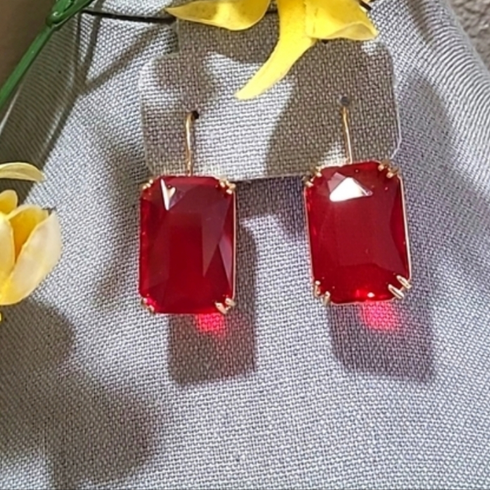 Acrylic Resin Dangle Earrings. Trendy Charm Geometric Statement Drop